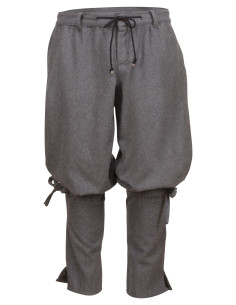Pantaloni vichinghi da uomo modello Gunnar, grigi 2