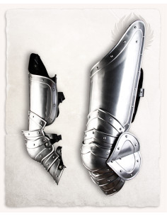 Gamba medievale in acciaio lucido modello Edward