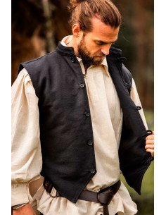 Gilet medievale lavorato a mano Irvin, nero