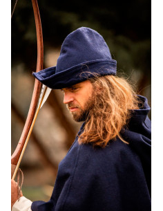 Cappello Robin Hood in lana blu