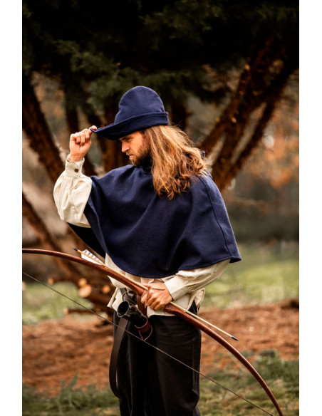 Cappello Robin Hood in lana blu