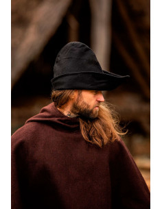 Cappello Robin Hood in lana nera