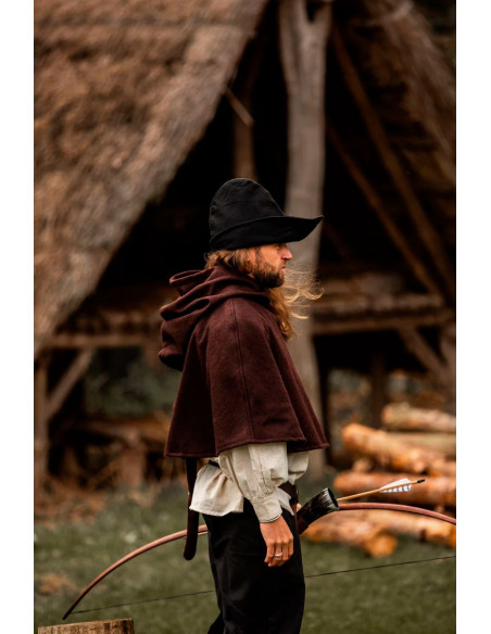 Cappello Robin Hood in lana nera