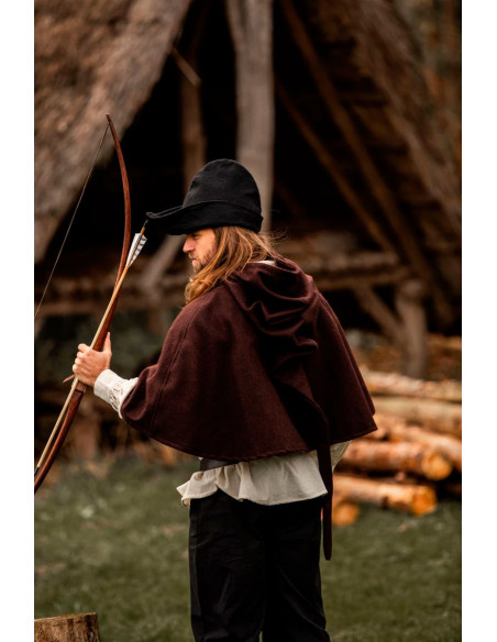 Cappello Robin Hood in lana nera