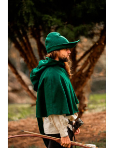 Cappello Robin Hood in lana verde
