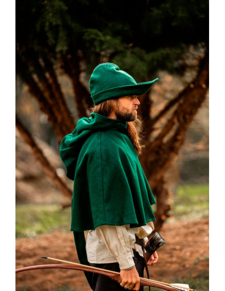 Cappello Robin Hood in lana verde