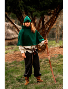 Cappello Robin Hood in lana verde 2