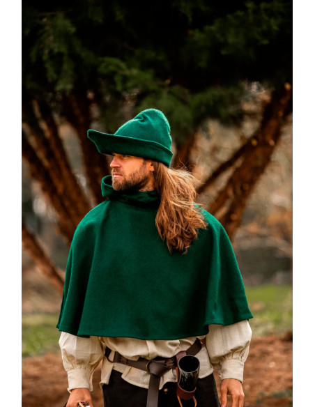 Cappello Robin Hood in lana verde