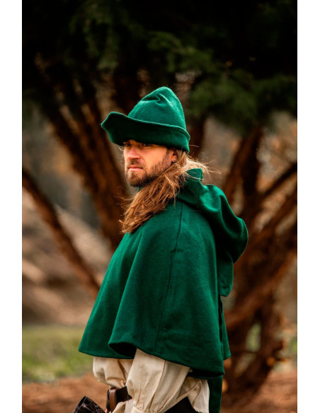 Cappello Robin Hood in lana verde