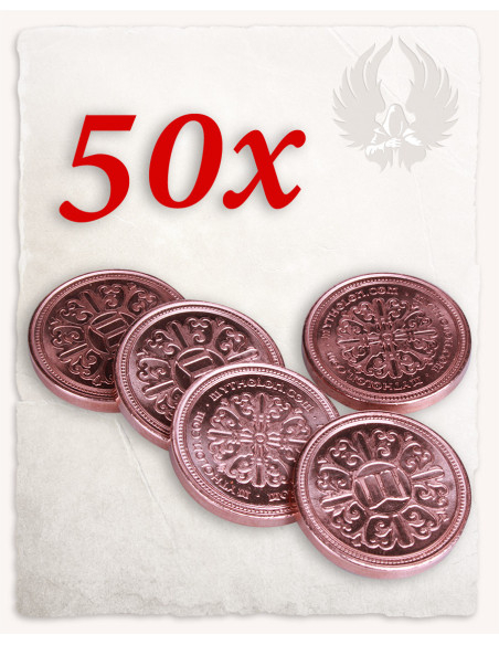 Set di 50 monete di rame per LARP