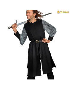 Tabardo guerriero vichingo medievale, nero