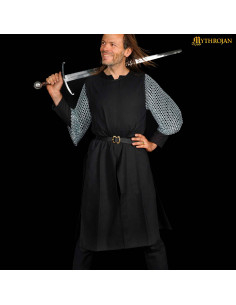 Tabardo guerriero vichingo medievale, nero 2