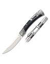 Coltello marca Albainox resina nera decorata (21,3 cm.)