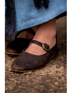 Scarpe da donna medievali modello Cecilie, marrone