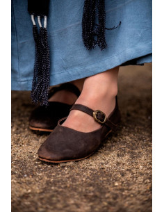 Scarpe da donna medievali modello Cecilie, marrone 2