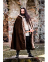 Mantella vichinga modello Fjell con pelliccia sintetica marrone