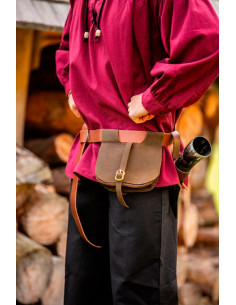 Borsa medievale in pelle modello Udo, marrone