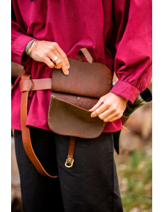 Borsa medievale in pelle modello Udo, marrone 2