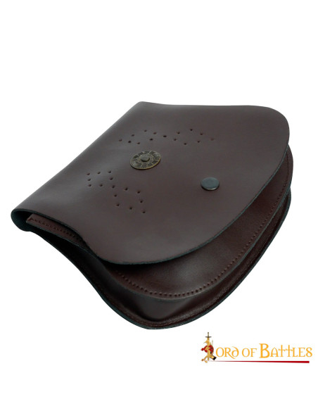 Borsa medievale rotonda con piatto