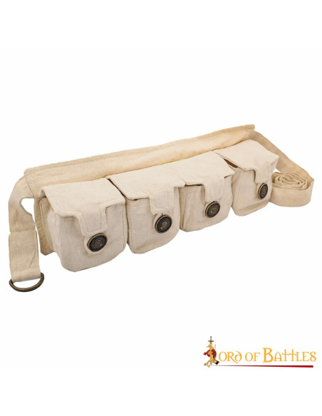 Cintura Druid con 4 tasche in cotone