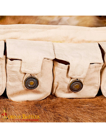 Cintura Druid con 4 tasche in cotone