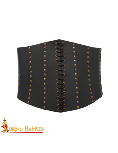 Corsetto da pirata in pelle nera Anne Bony 2