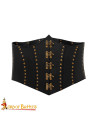 Corsetto da pirata in pelle nera Anne Bony