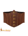 Corsetto in pelle marrone Pirate Anne Bony