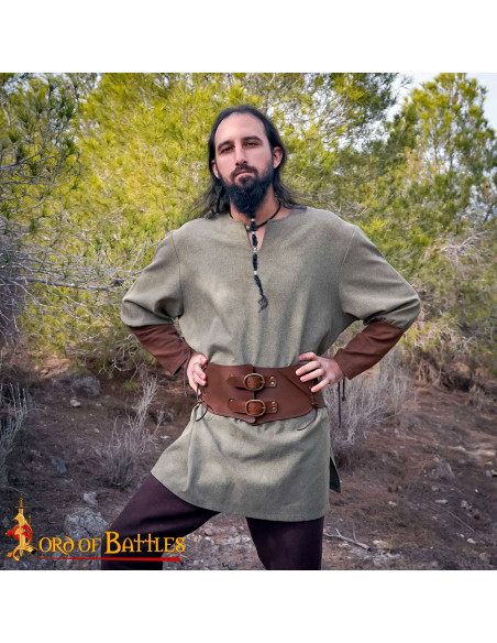Cintura da guerriero in pelle doppia...