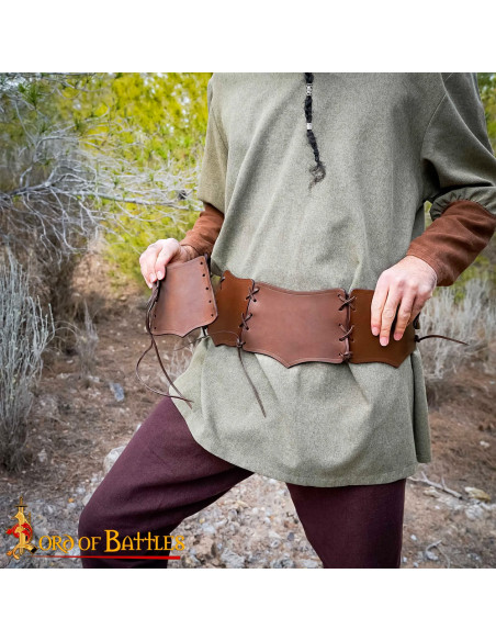 Cintura da guerriero in pelle doppia...