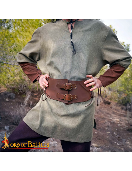 Cintura da guerriero in pelle doppia...