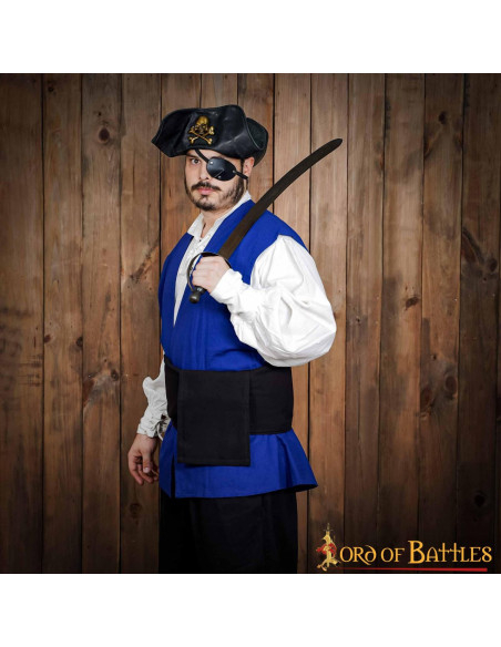 Cintura medievale in tela nera pirata