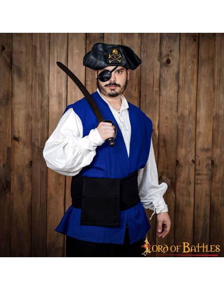Cintura medievale in tela nera pirata