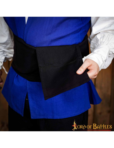Cintura medievale in tela nera pirata