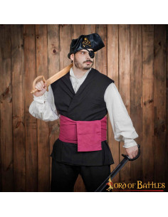 Cintura pirata medievale in tela bordeaux