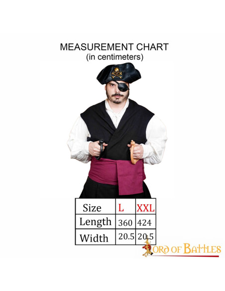 Cintura pirata medievale in tela...