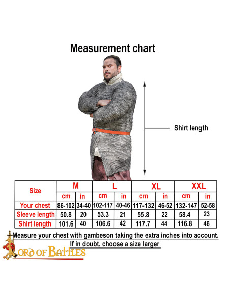 Anelli tondi in cotta di maglia in...