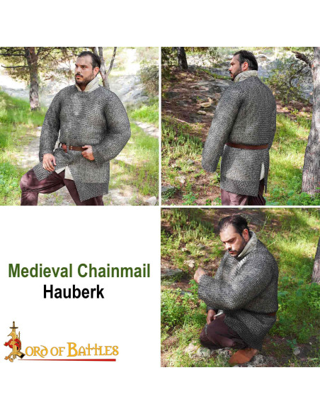 Anelli tondi in cotta di maglia in...