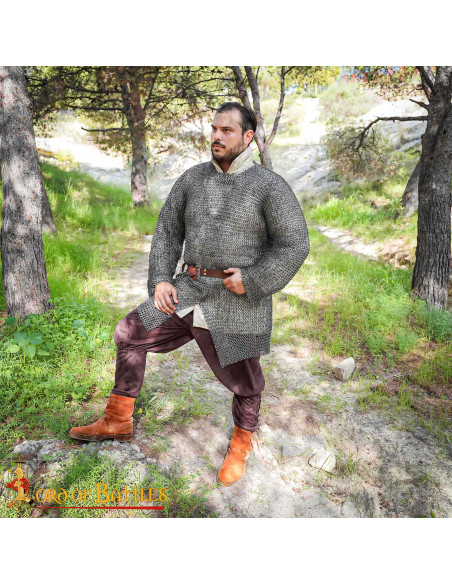 Anelli tondi in cotta di maglia in...