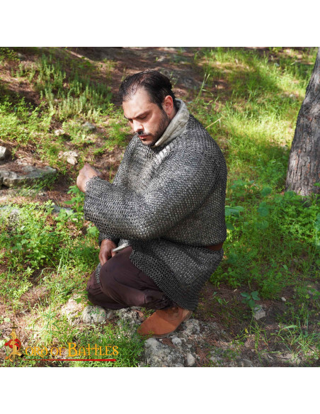 Anelli tondi in cotta di maglia in...