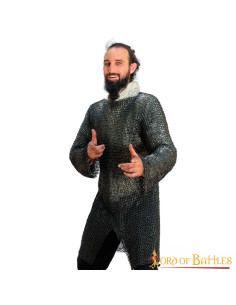 Anello piatto di cotta di maglia in acciaio dolce modello...