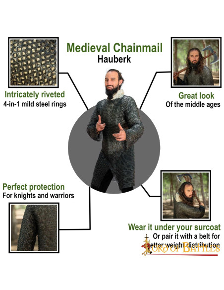 Anello piatto di cotta di maglia in...