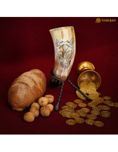 Corno potabile vichingo modello Lupo (400 ml.) 2