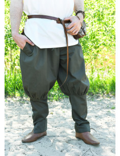 Pantaloni vichinghi modello Olaf, verde oliva