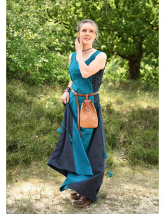 Abito medieval senza maniche modello Jarle, blu