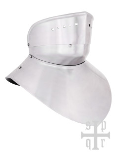 Gorgiera medievale in acciaio del Basso Medioevo (1,6 mm.)