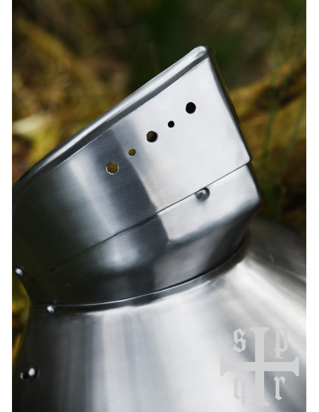 Gorgiera medievale in acciaio del...