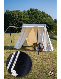 Tenda medievale nera per intrepidi guerrieri, 2 x 4...