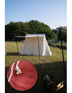 Tenda rossa medievale per intrepidi guerrieri, 2 x 4... 2