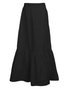 Gonna medievale lunga in cotone, colore nero